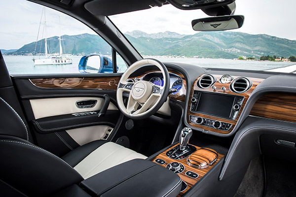 Interior of the Bentley Bentayga