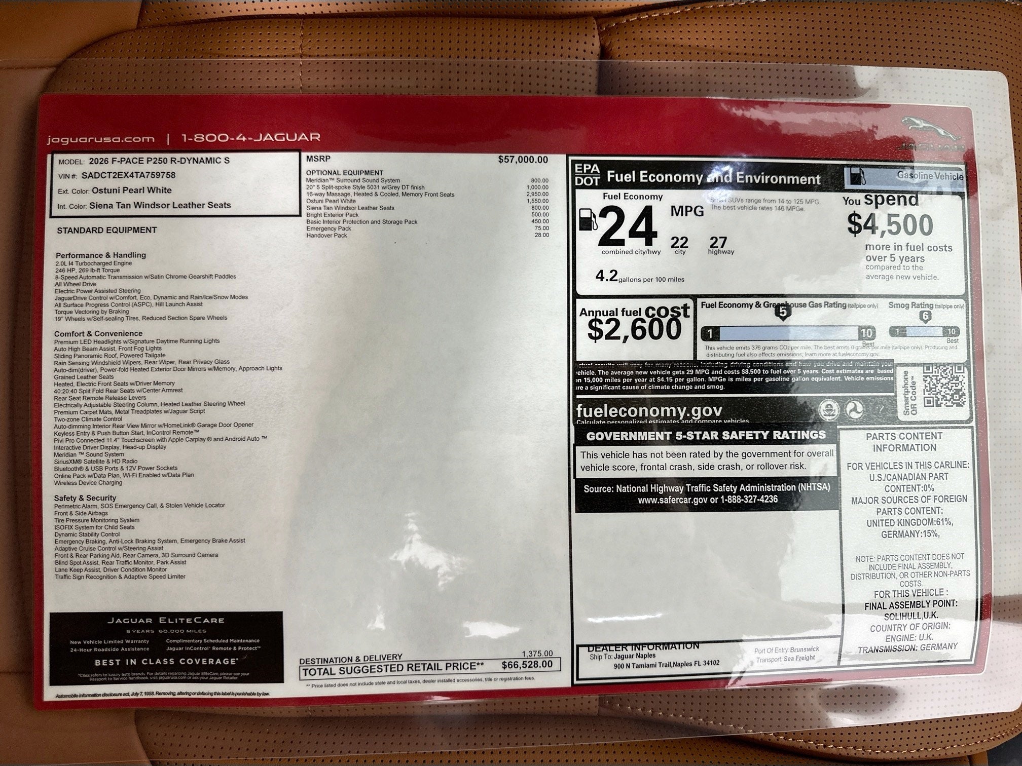 2026 Jaguar F-PACE P250 R-Dynamic S