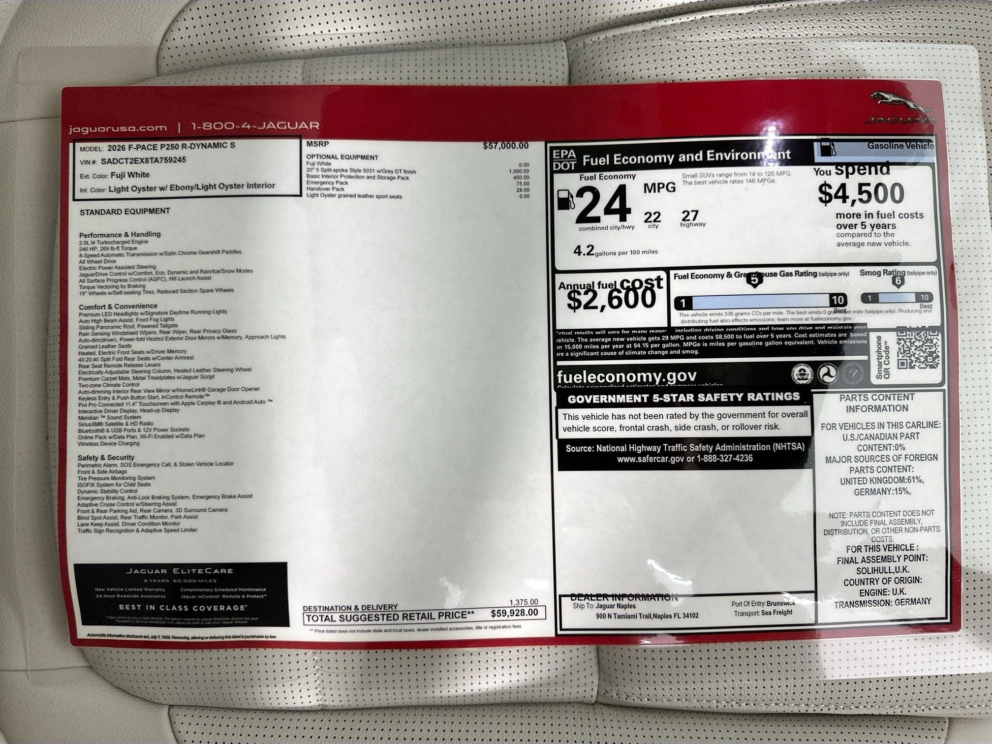 2026 Jaguar F-PACE P250 R-Dynamic S