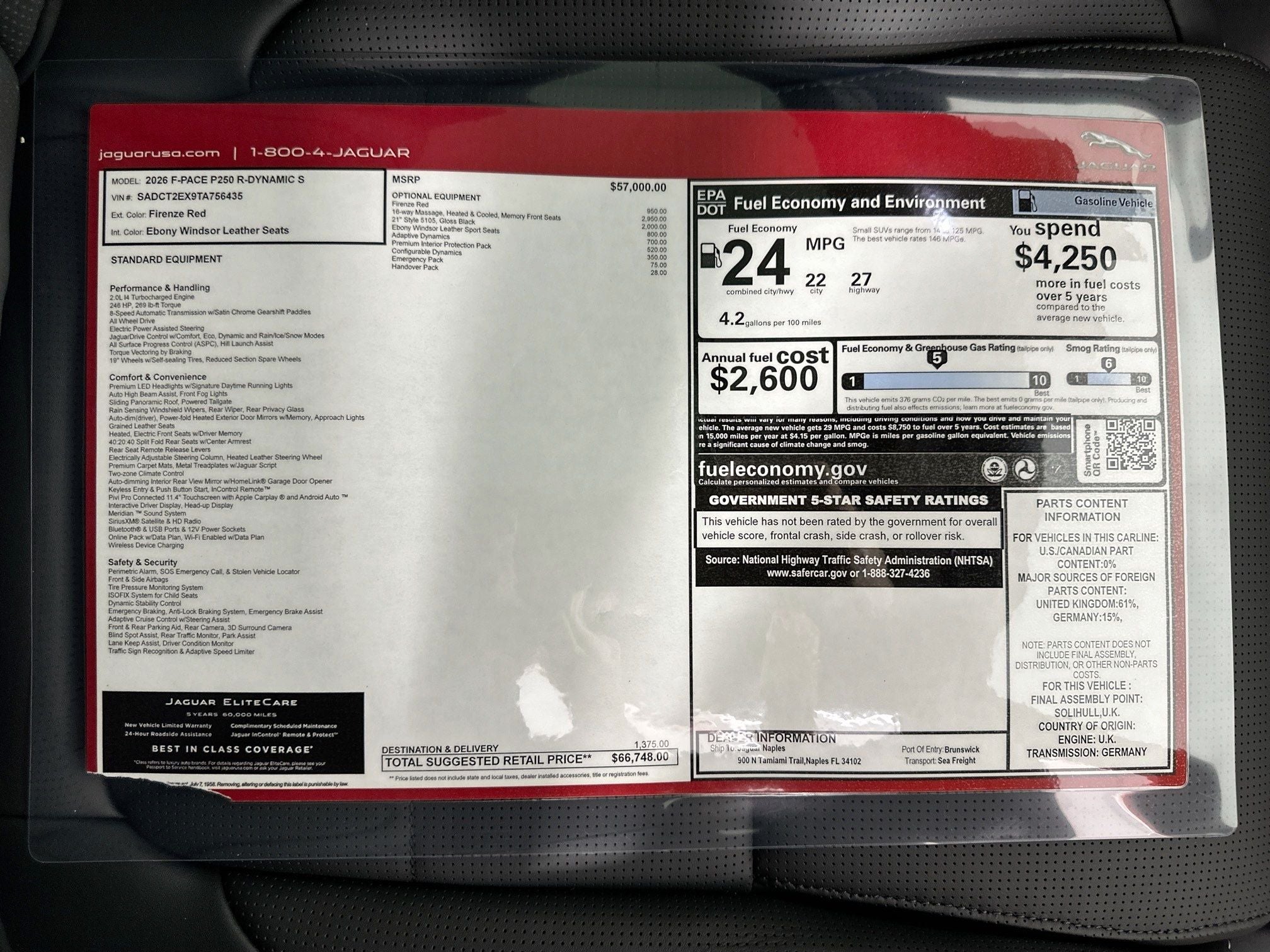 2026 Jaguar F-PACE P250 R-Dynamic S