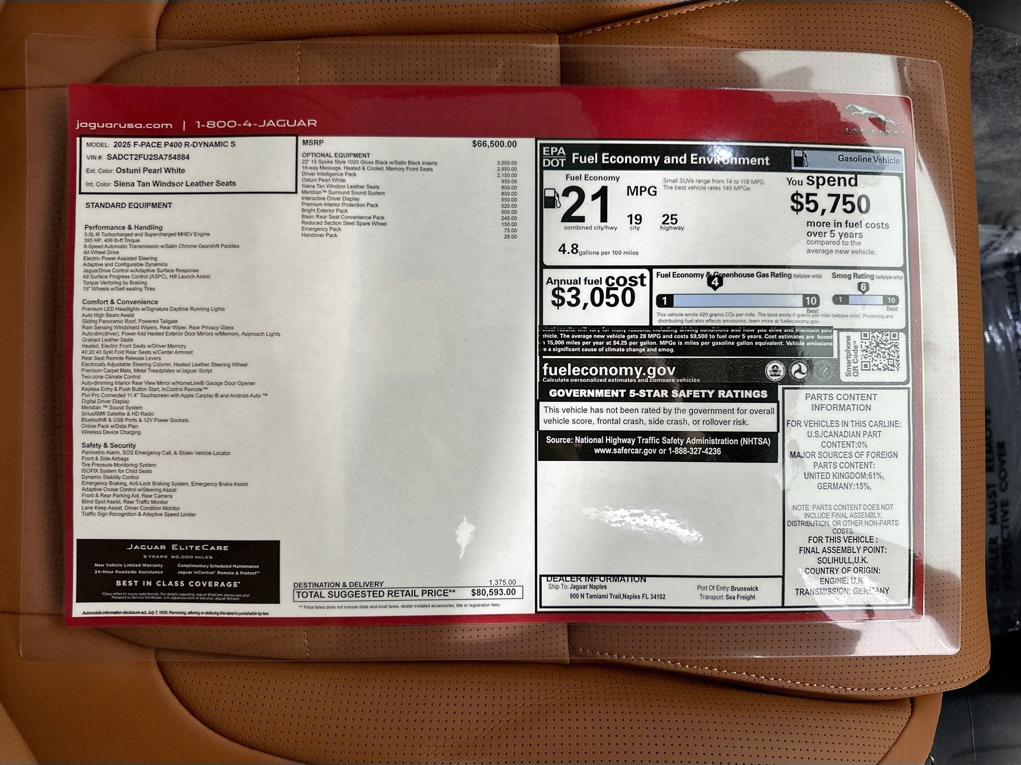 2025 Jaguar F-PACE P400 R-Dynamic S