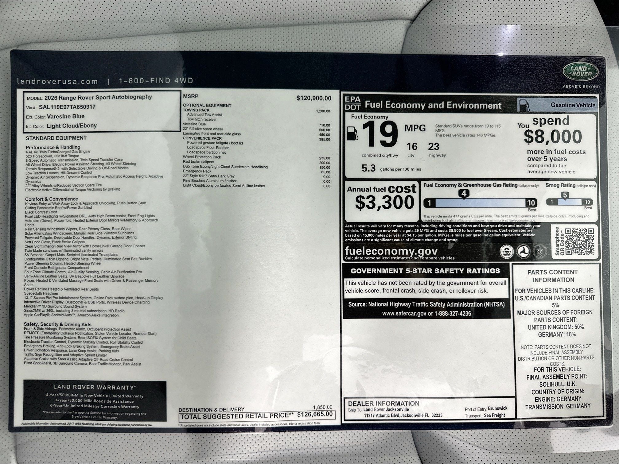2026 Land Rover Range Rover Sport Autobiography