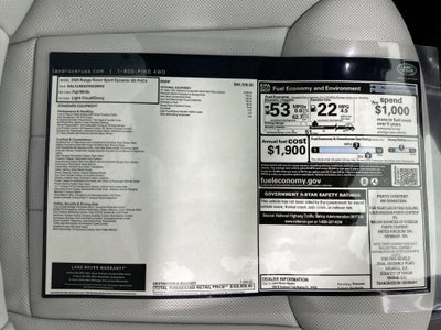 2026 Land Rover Range Rover Sport Plug-in Hybrid Dynamic SE