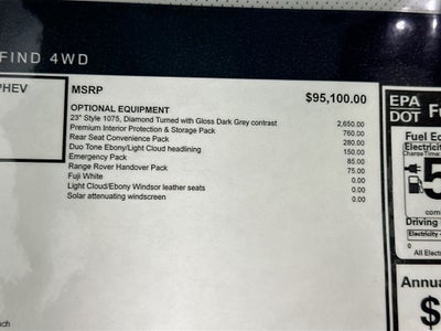 2026 Land Rover Range Rover Sport Plug-in Hybrid Dynamic SE