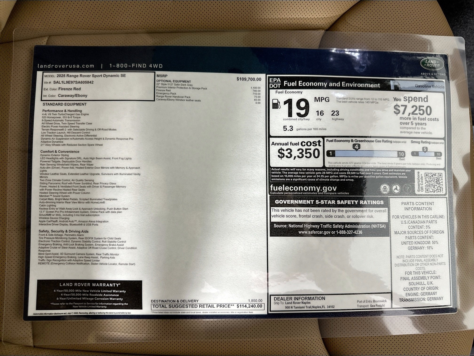 2025 Land Rover Range Rover Sport Dynamic SE