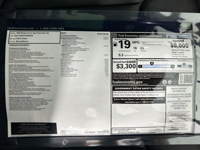 2026 Land Rover Range Rover Sport Dynamic SE