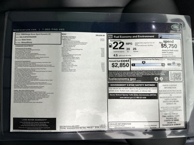 2026 Land Rover Range Rover Sport Dynamic SE