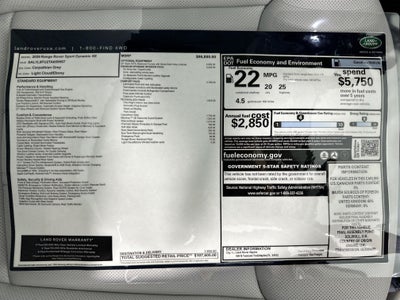 2026 Land Rover Range Rover Sport Dynamic SE