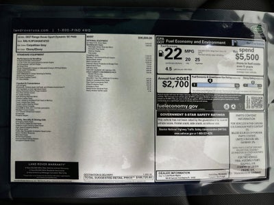 2027 Land Rover Range Rover Sport Dynamic SE
