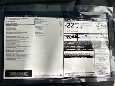 2026 Land Rover Range Rover Sport Dynamic SE