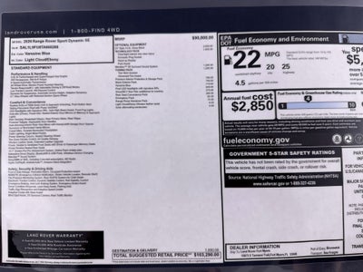 2026 Land Rover Range Rover Sport Dynamic SE