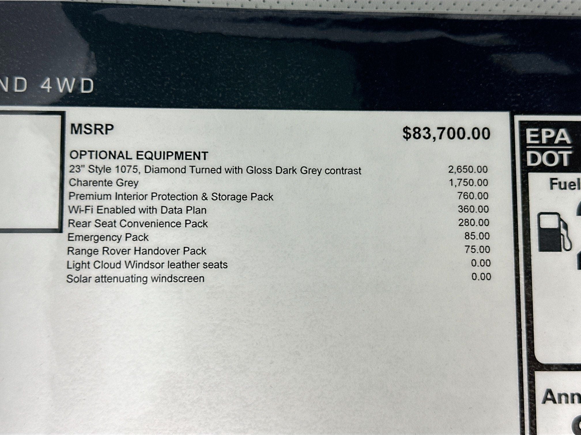 2026 Land Rover Range Rover Sport SE