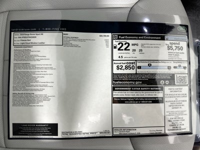 2026 Land Rover Range Rover Sport SE