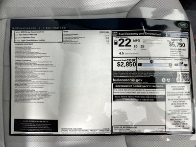2026 Land Rover Range Rover Sport SE