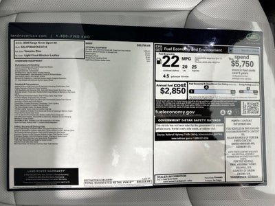 2026 Land Rover Range Rover Sport SE