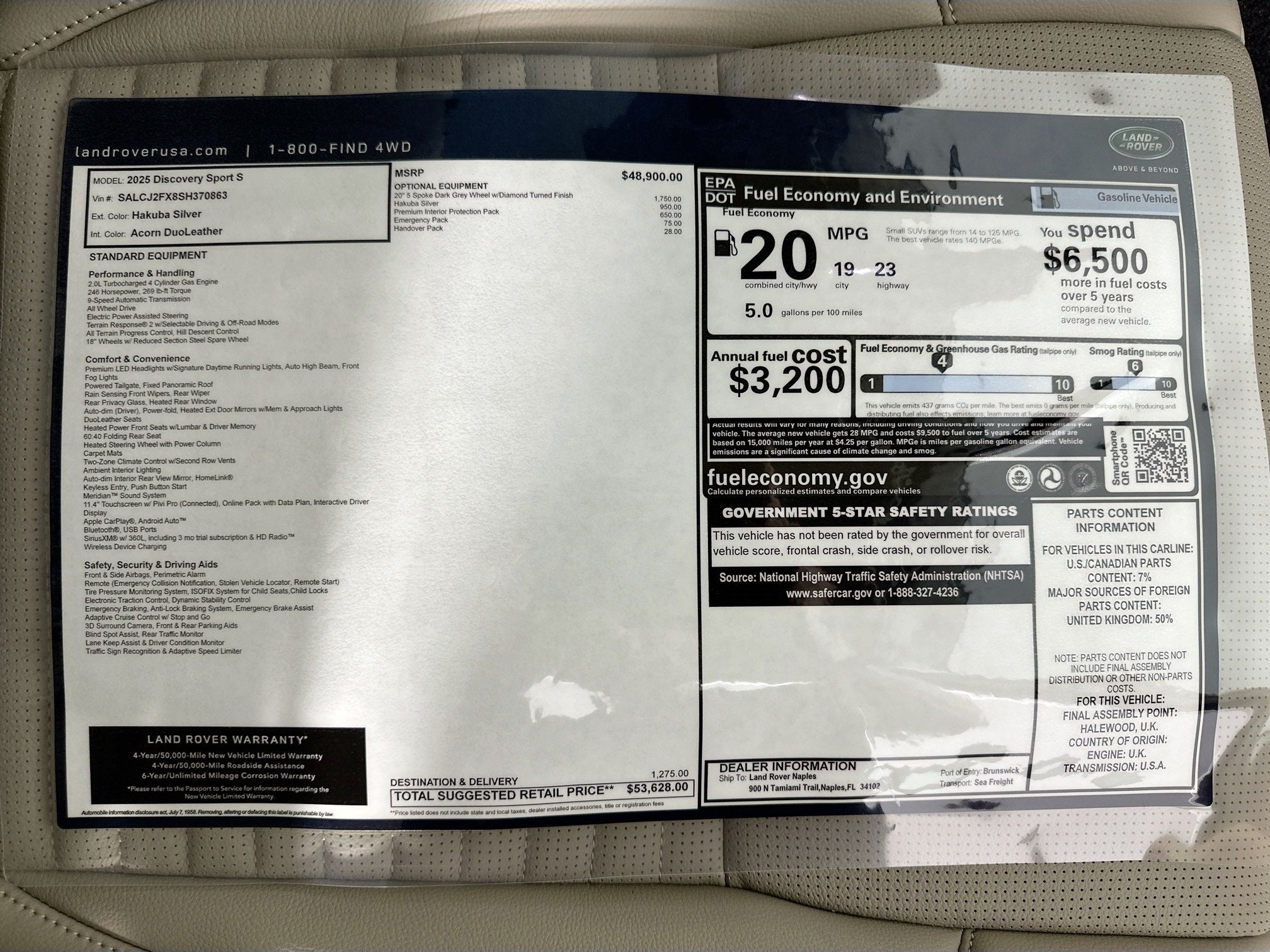 2025 Land Rover Discovery Sport S