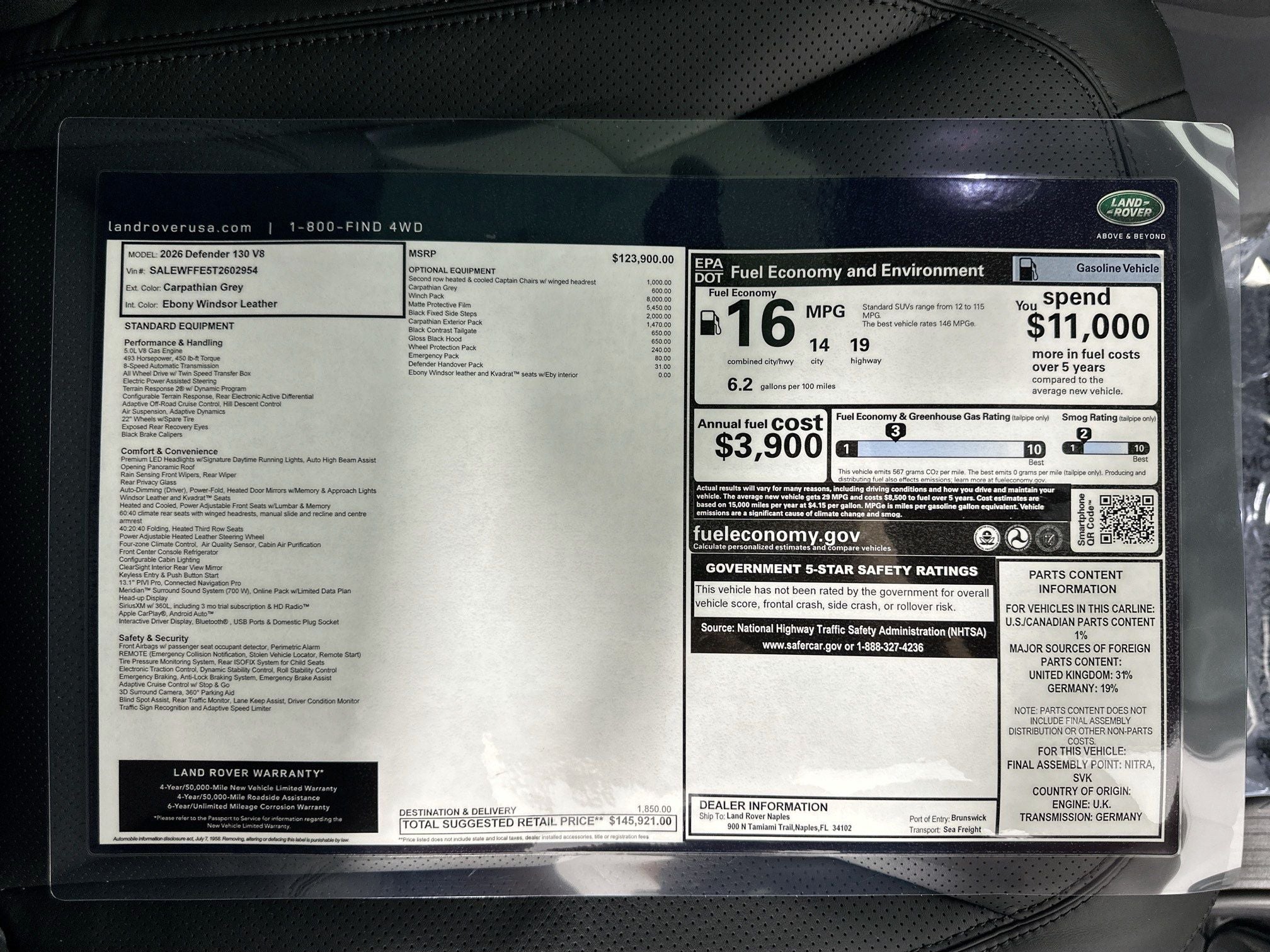 2026 Land Rover Defender 130 V8