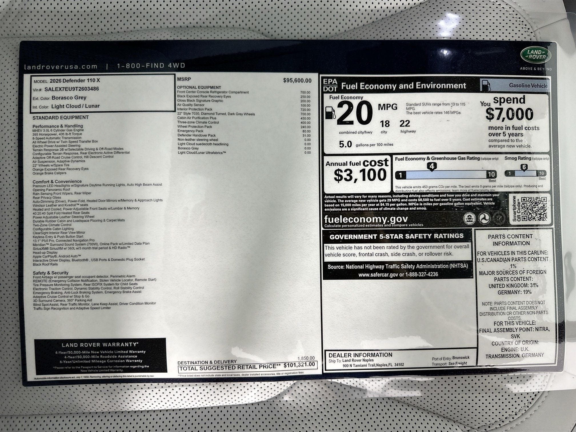 2026 Land Rover Defender 110 Base