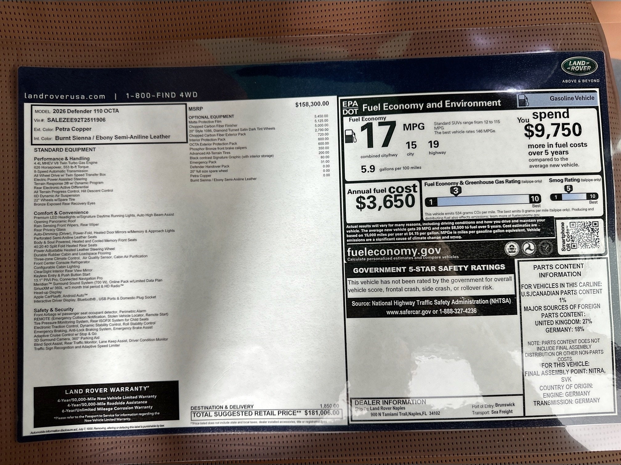 2026 Land Rover Defender 110 V8