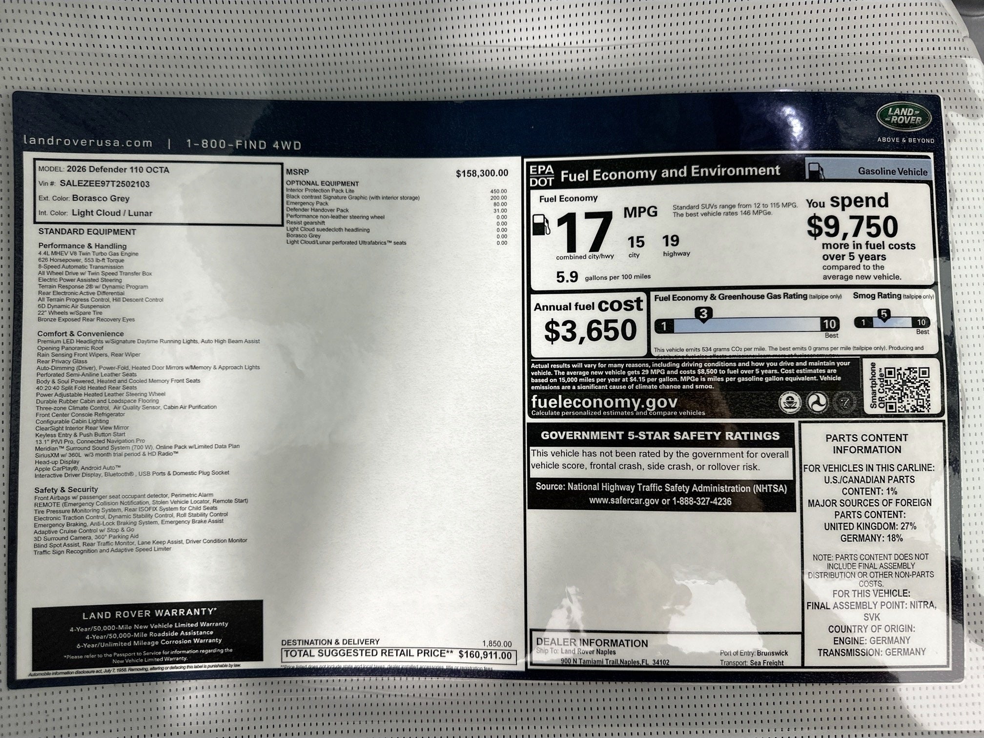 2026 Land Rover Defender 110 OCTA