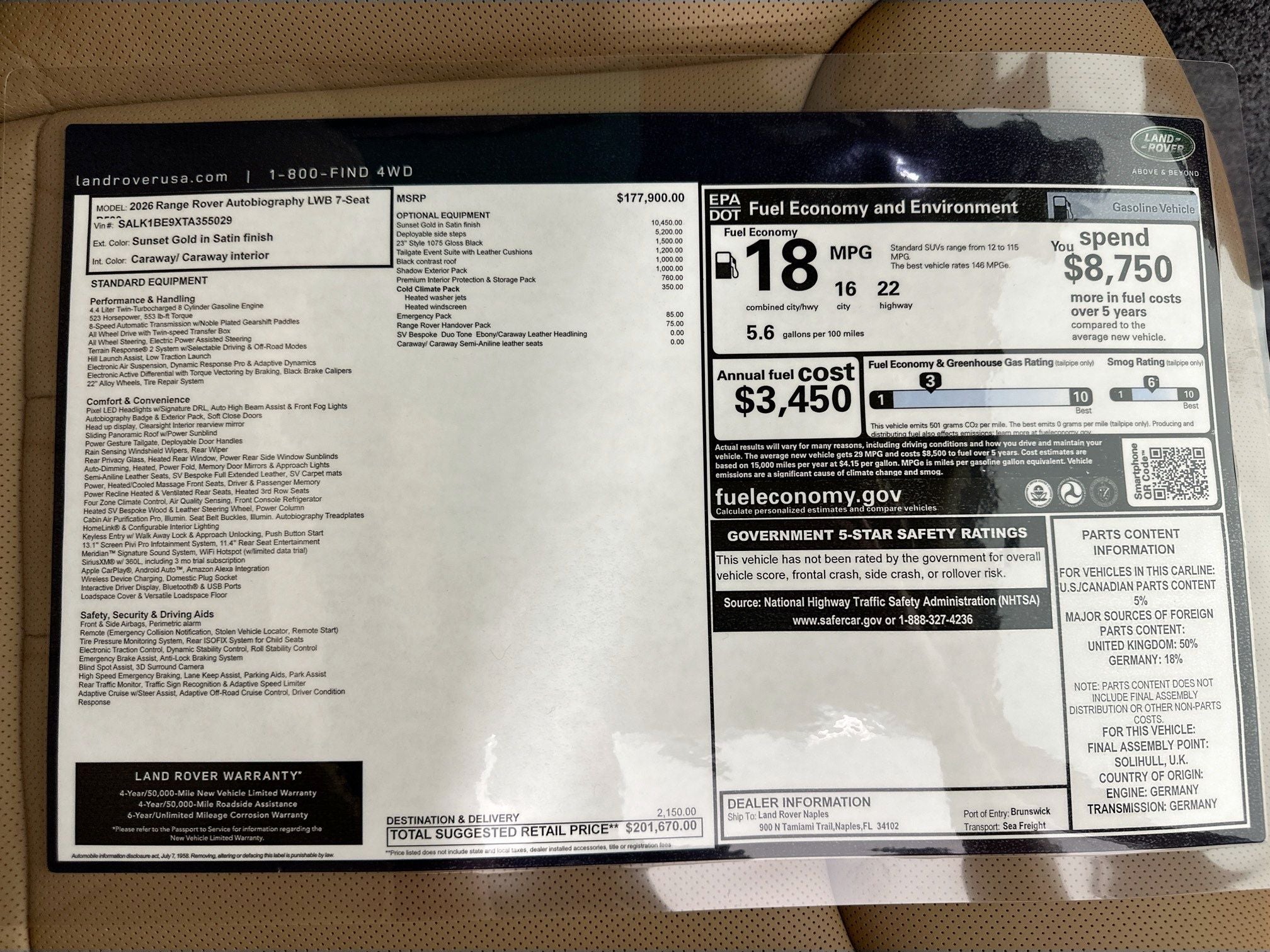 2026 Land Rover Range Rover Autobiography