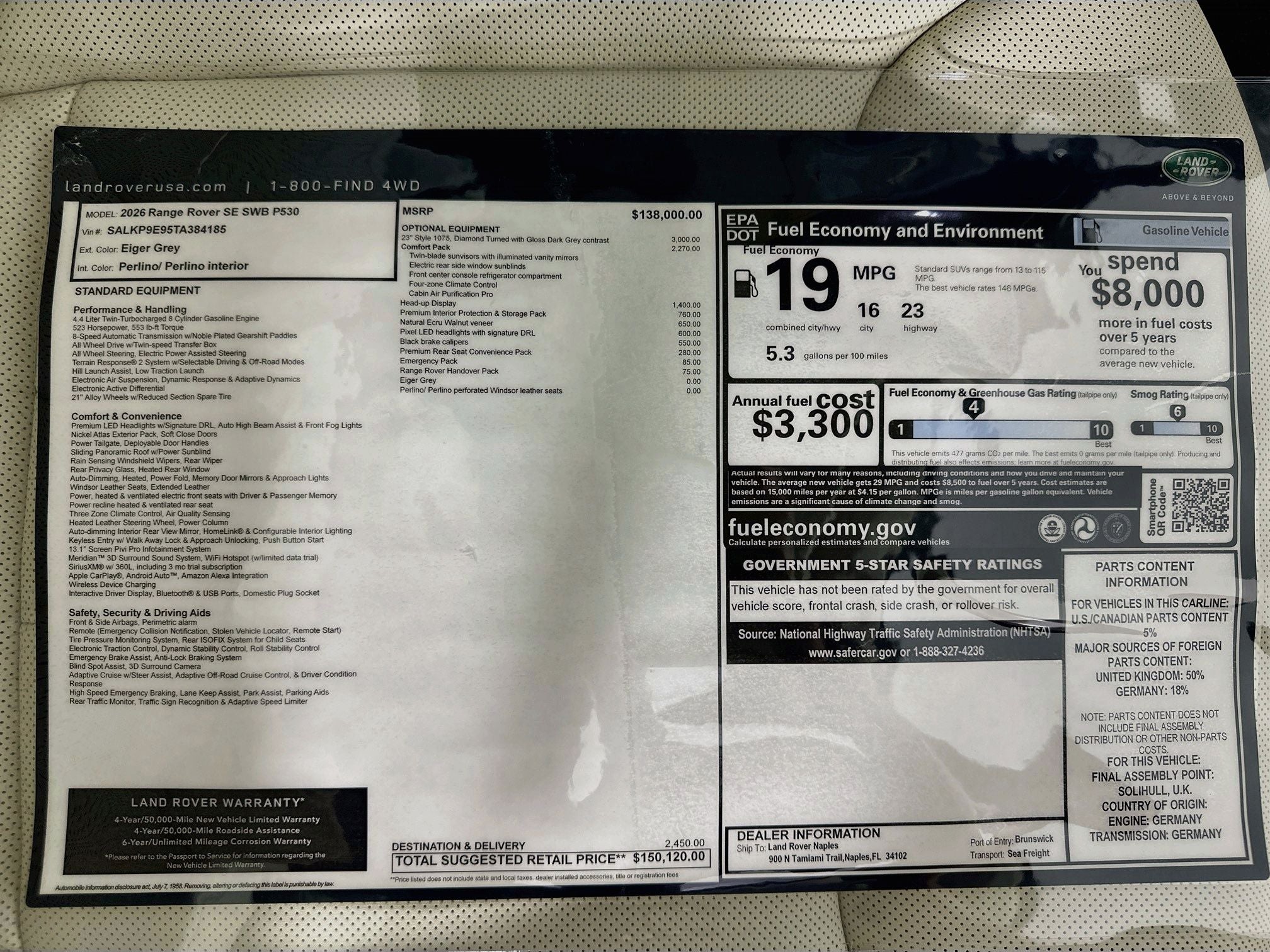2026 Land Rover Range Rover SE