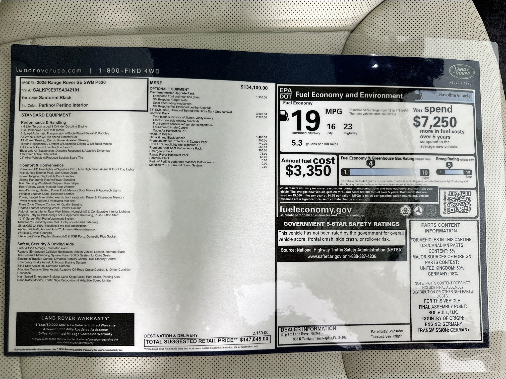 2025 Land Rover Range Rover SE