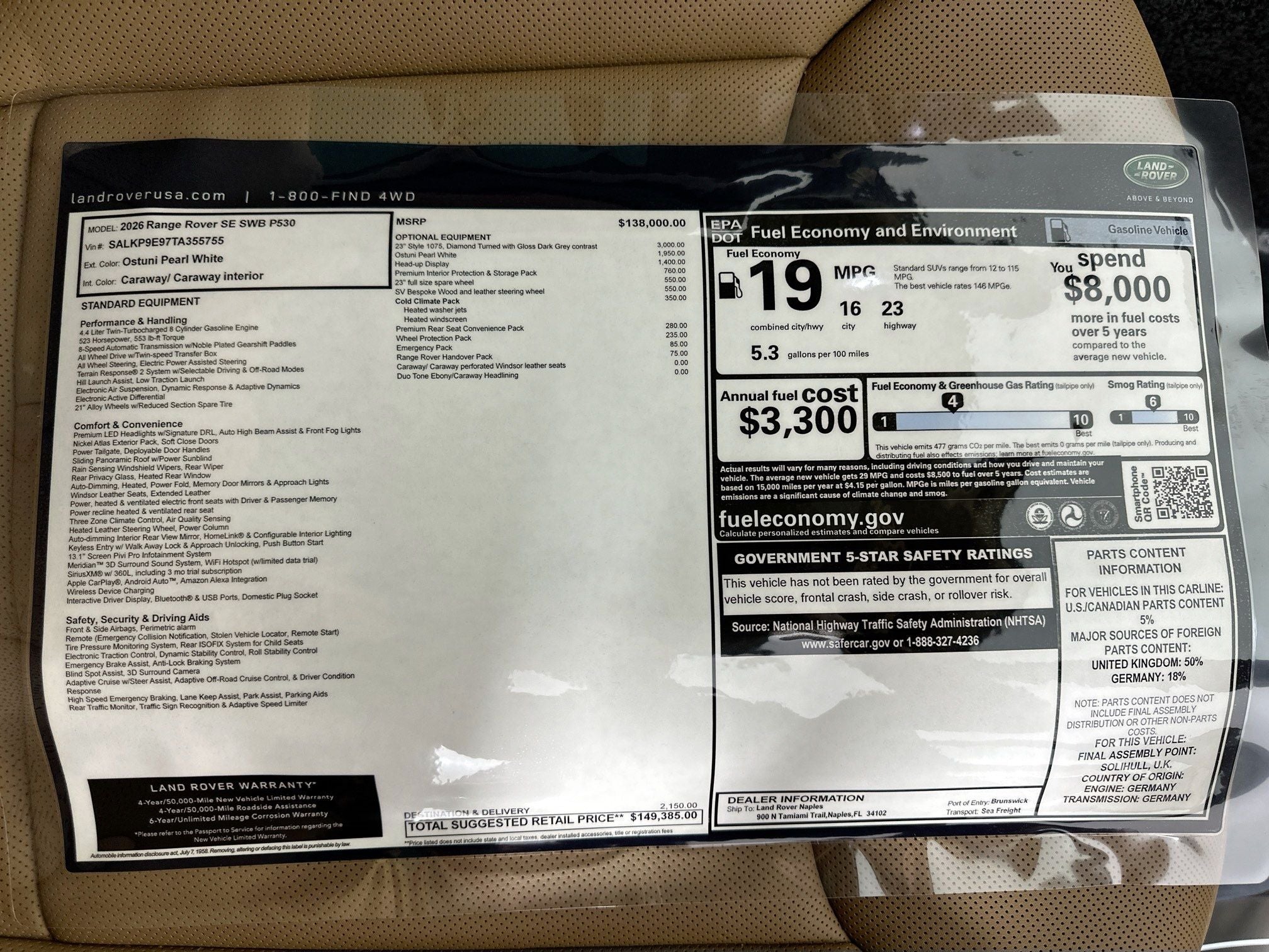 2026 Land Rover Range Rover SE