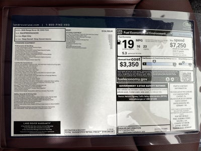 2025 Land Rover Range Rover SE