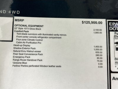 2026 Land Rover Range Rover Plug-In Hybrid SE