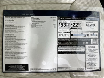 2026 Land Rover Range Rover Plug-In Hybrid SE