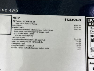 2026 Land Rover Range Rover Plug-In Hybrid SE