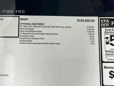 2026 Land Rover Range Rover Plug-In Hybrid SE