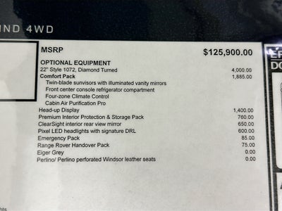 2026 Land Rover Range Rover Plug-In Hybrid SE