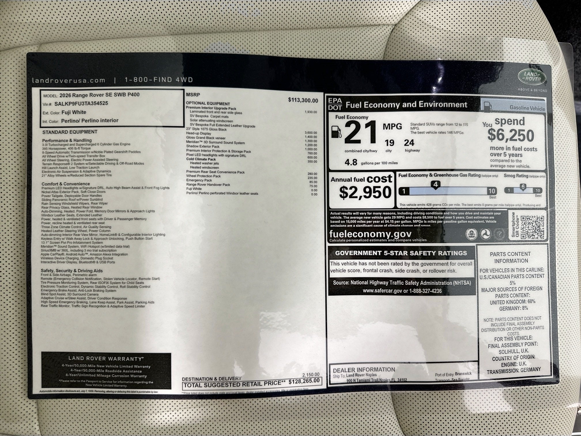 2026 Land Rover Range Rover SE