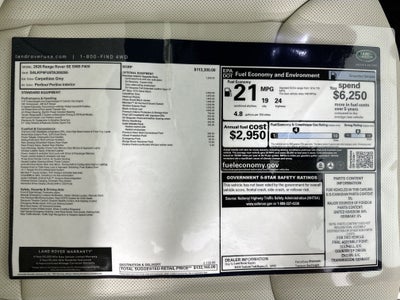 2026 Land Rover Range Rover SE