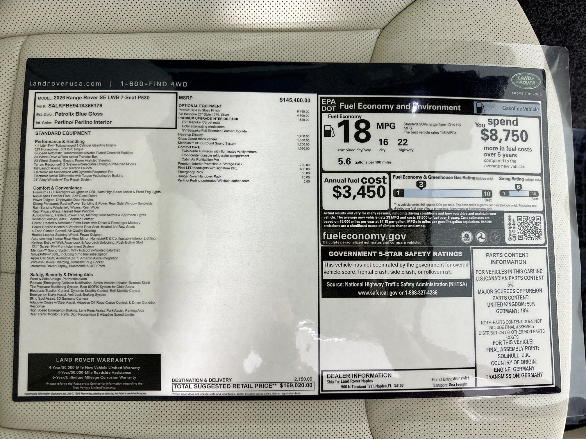 2026 Land Rover Range Rover SE LWB