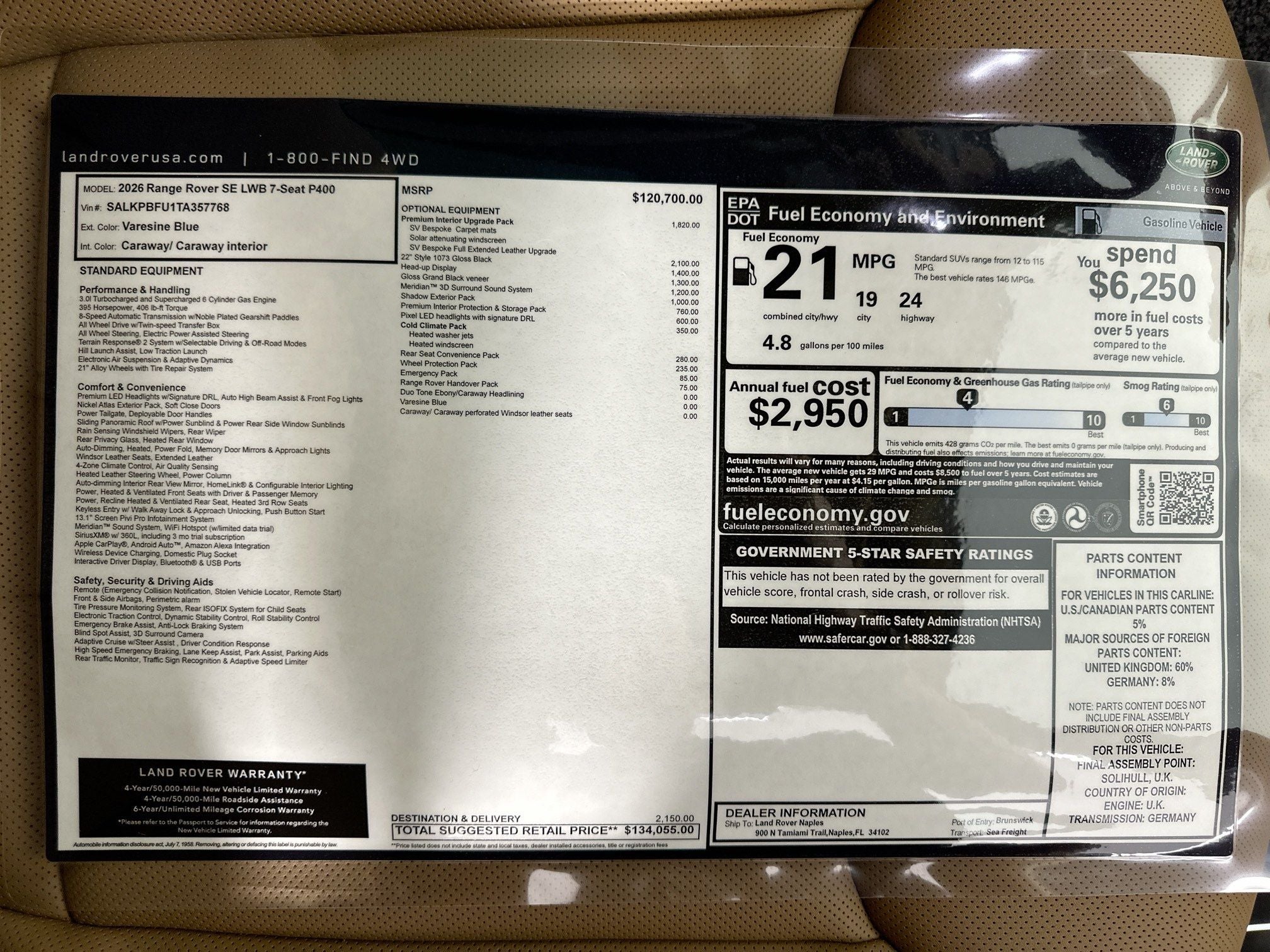 2026 Land Rover Range Rover SE LWB