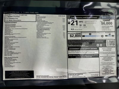 2027 Land Rover Range Rover SE LWB