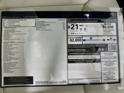 2027 Land Rover Range Rover SE LWB