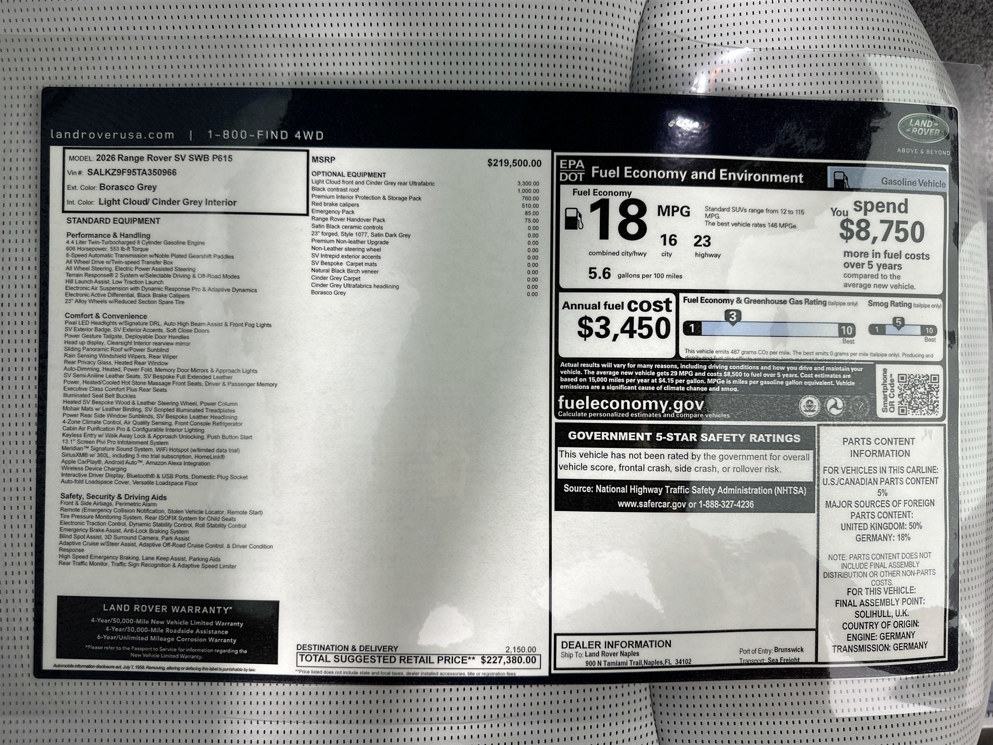 2026 Land Rover Range Rover SV