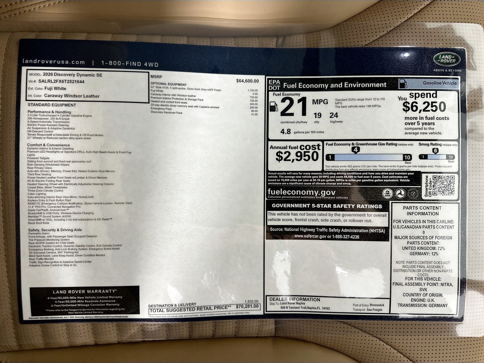 2026 Land Rover Discovery Dynamic SE