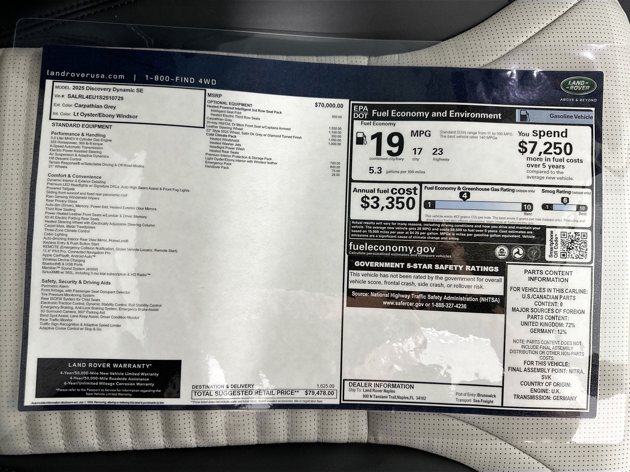 2025 Land Rover Discovery Dynamic SE