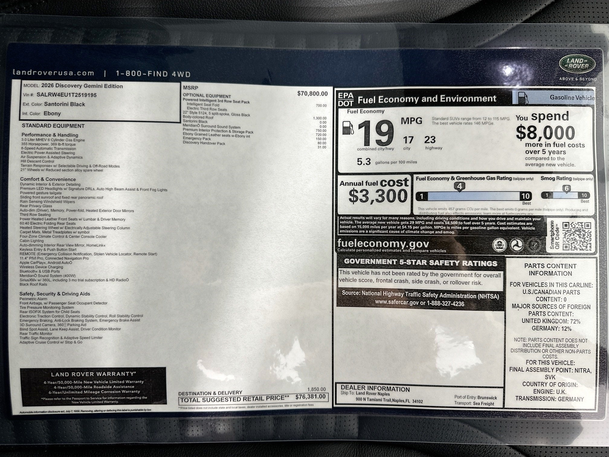 2026 Land Rover Discovery Base