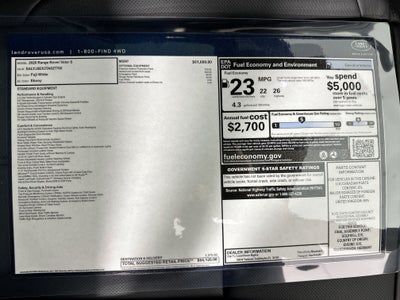 2026 Land Rover Range Rover Velar S