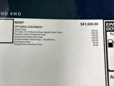 2026 Land Rover Range Rover Velar S