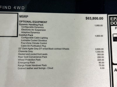 2026 Land Rover Range Rover Velar Dynamic SE