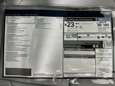 2026 Land Rover Range Rover Velar P250 Base
