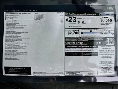 2026 Land Rover Range Rover Velar P250 Base
