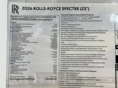 2026 Rolls-Royce Spectre 